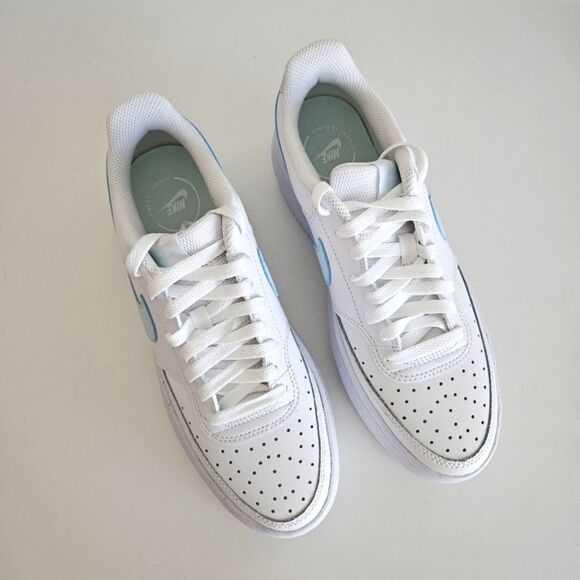 NEW Nike | Court Vision Alta In Glacier Blue White Sneakers, Womens 10 - Picture 4 of 8